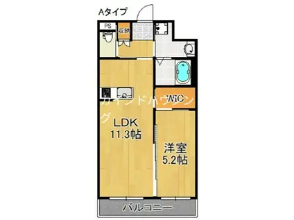 エバーリンク(1LDK/3階)の間取り写真