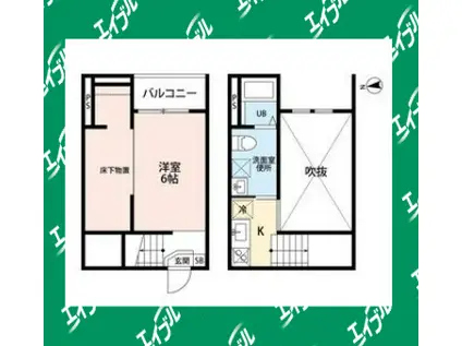 サンエイブリッジIII(ワンルーム/1階)の間取り写真