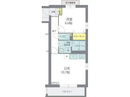 グリーンヒルズイーストI(1LDK/4階)の間取り写真