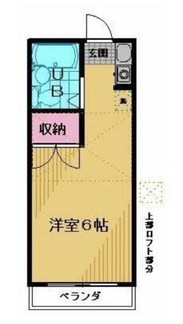 グリーンハイム稲城(ワンルーム/2階)の間取り写真