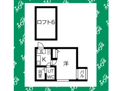 アルテーシア(1K/2階)の間取り写真