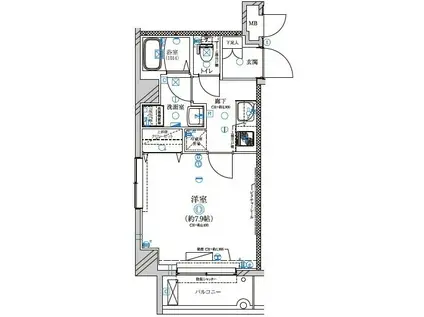 ディアレイシャス押上SKY VILLAGE(1K/1階)の間取り写真