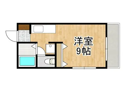 森フラッツ(ワンルーム/1階)の間取り写真