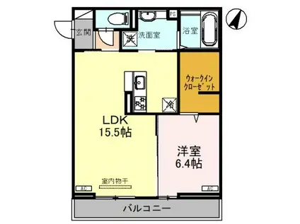 AVANZA BERL II(1LDK/3階)の間取り写真