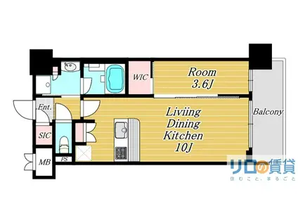コンフォリア新大阪宮原Q(1LDK/7階)の間取り写真