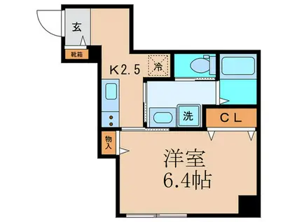 コイカー世田谷(1K/1階)の間取り写真