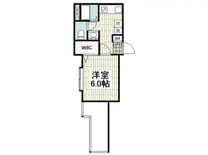 メゾン シリウス(1K/2階)の間取り写真