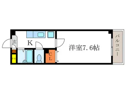グレイシィ桂(1K/2階)の間取り写真