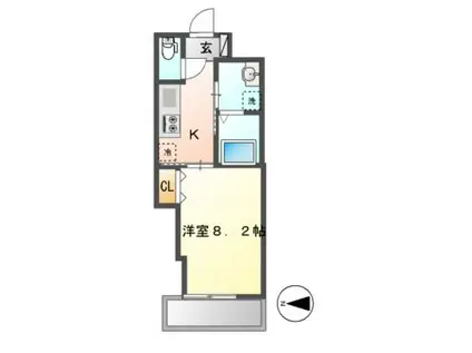 エルメディオ千種(1K/7階)の間取り写真