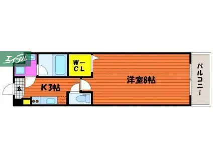 スキポール駅元町(1K/4階)の間取り写真