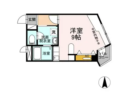 エレクトハイツ(ワンルーム/2階)の間取り写真