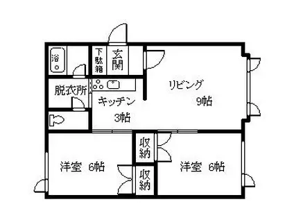 ジョイフル23(2LDK/1階)の間取り写真