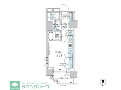 パークアクシス蒲田ステーションゲート(ワンルーム/8階)の間取り写真
