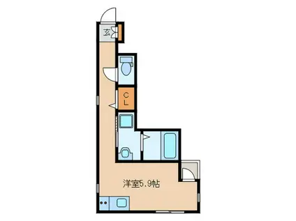 プチ・パール吉塚駅前(ワンルーム/3階)の間取り写真