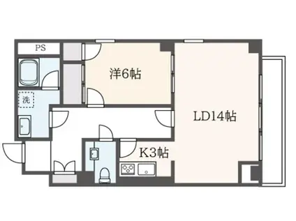 原宿パークハウス(1LDK/3階)の間取り写真