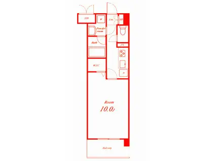 CLOCHETTE NAKAMOTO(1K/3階)の間取り写真