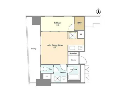 グランテール代々木(1LDK/6階)の間取り写真