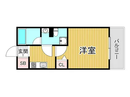 セントレアーバン(1K/6階)の間取り写真