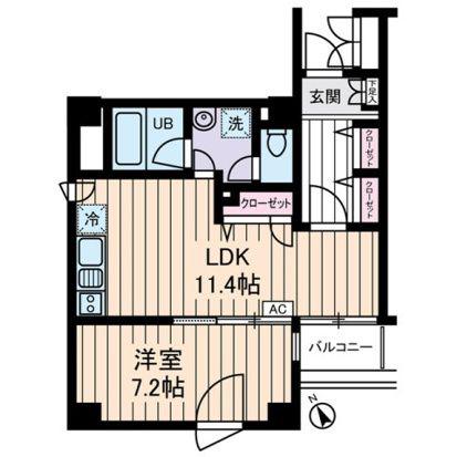 プリマヴェーラ問屋町(1LDK/1階)の間取り写真