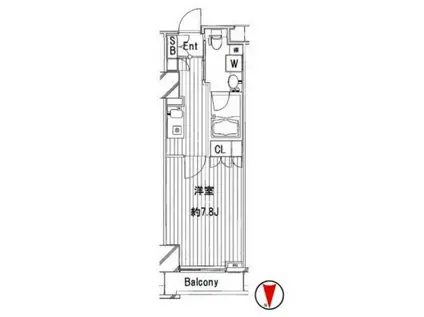 フィールA渋谷(1K/8階)の間取り写真