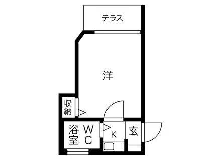 ルミエール高畑(1K/1階)の間取り写真