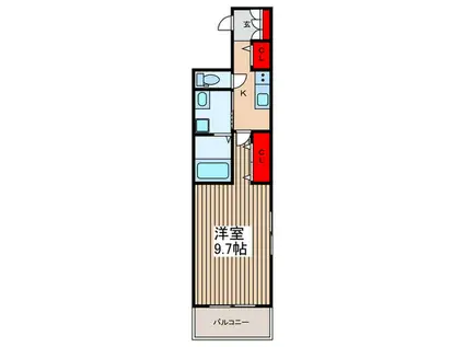 サリタエレガンテ(1K/3階)の間取り写真