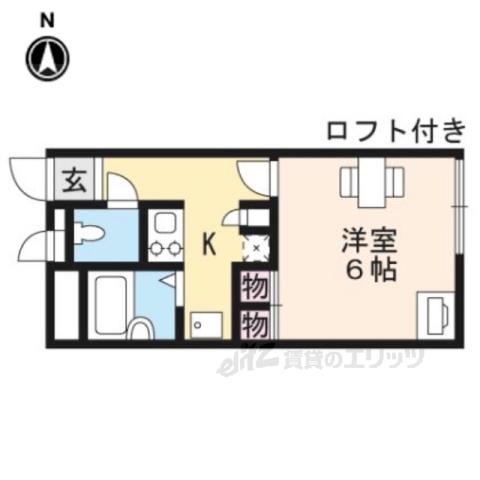 レオパレスUTOGARIA(1K/1階)の間取り写真