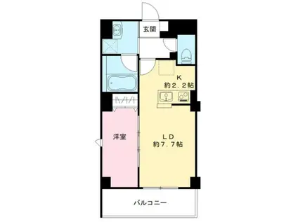 FUORISERIE(1LDK/4階)の間取り写真