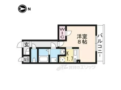 THEGARNETSUITERESIDE(1K/5階)の間取り写真