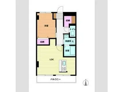 201 コーポ村上(1LDK/4階)の間取り写真