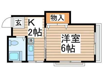 石橋ビル(1K/3階)の間取り写真