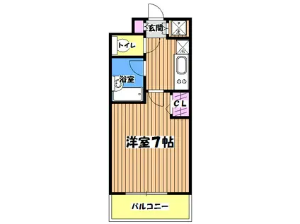 スパシエ八王子クレストタワー(1K/13階)の間取り写真