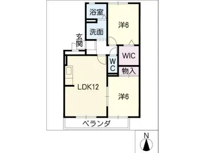 サンメゾン26(2LDK/2階)の間取り写真