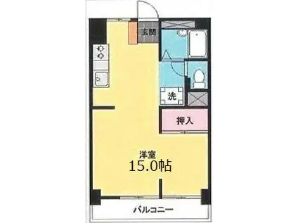 高千穂マンション(ワンルーム/3階)の間取り写真