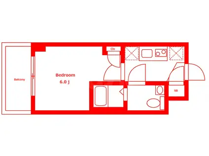 LOCS HIYOSHI(1K/4階)の間取り写真