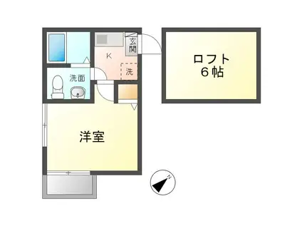 アルテーシア(1K/1階)の間取り写真