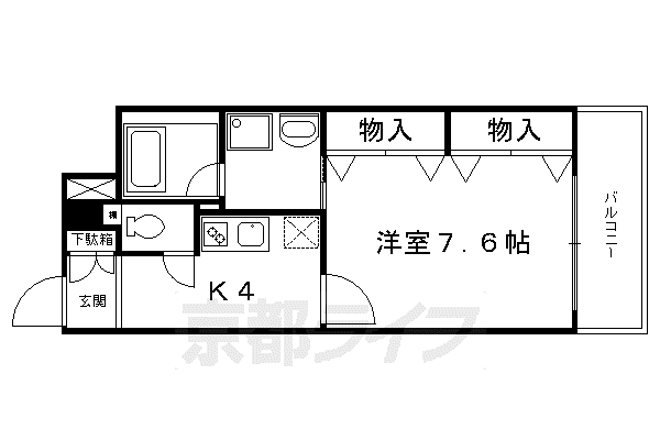 烏丸アネックスII(1K/11階)の間取り写真