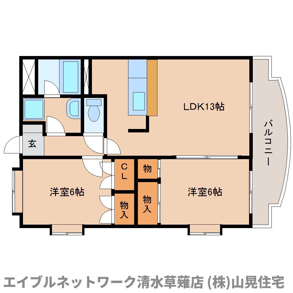 コート・パストラル(2LDK/2階)の間取り写真