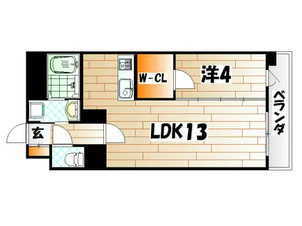 レジーナ小倉(1LDK/10階)の間取り写真