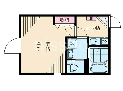 REAF高円寺(1K/2階)の間取り写真