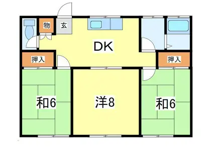 コーポなごみ(3DK/2階)の間取り写真