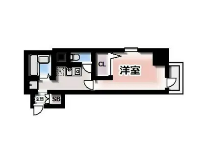 東林ビル(1K/4階)の間取り写真