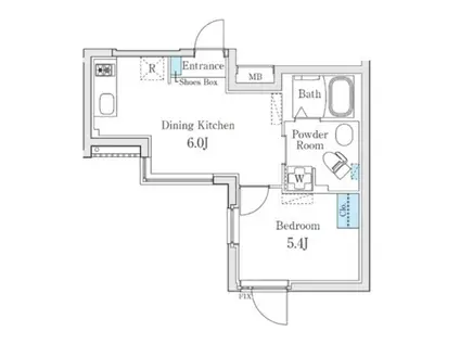 FIKA池袋 FIKA池袋(1DK/2階)の間取り写真