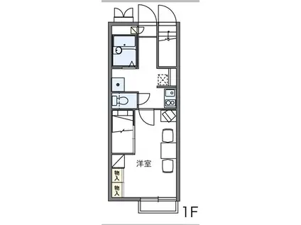 レオパレスマロンハイツ(1K/1階)の間取り写真