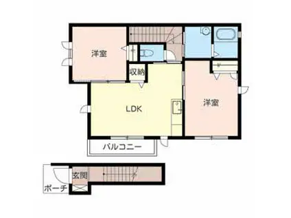 フォルム菖蒲台(2LDK/2階)の間取り写真