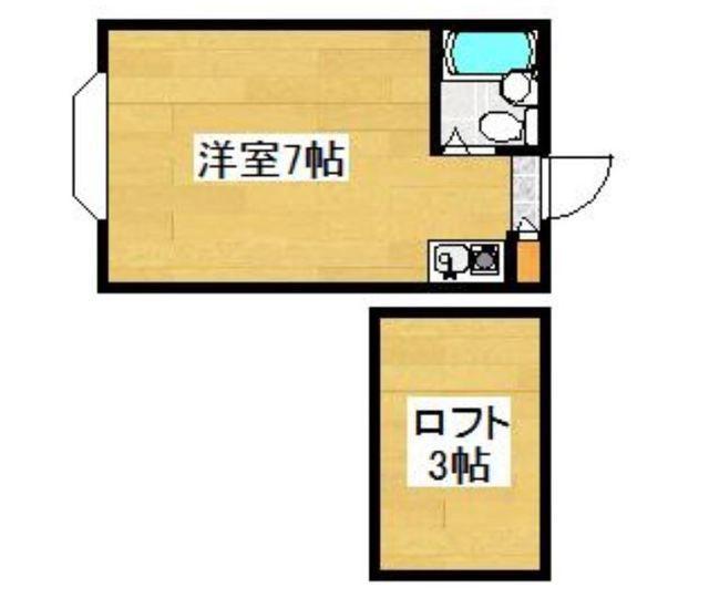 コーポビュ―ティー(ワンルーム/2階)の間取り写真