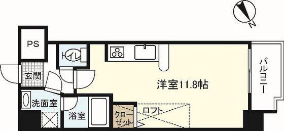 グランドポレストーネ大手町弐番館(ワンルーム/2階)の間取り写真
