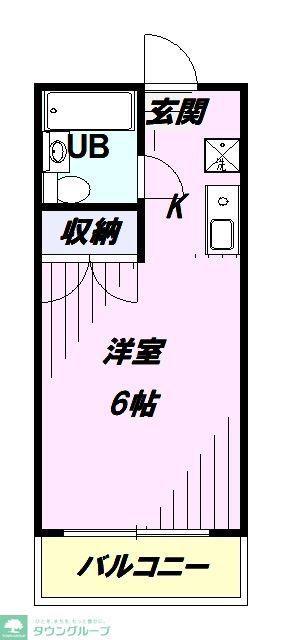 ART・1(ワンルーム/2階)の間取り写真