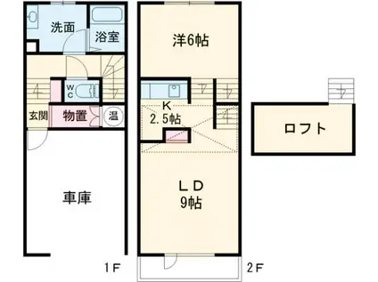 T.M.S A(1LDK/1階)の間取り写真