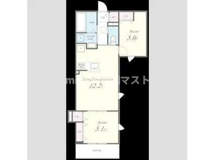 キルシュ元町(2LDK/2階)の間取り写真